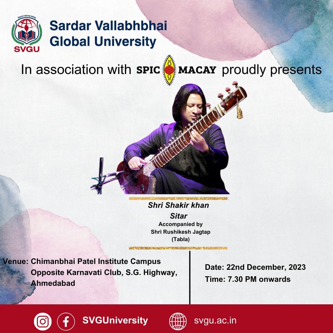 SPIC MACAY Event - Sitar Recital by Shri Shakir Khan