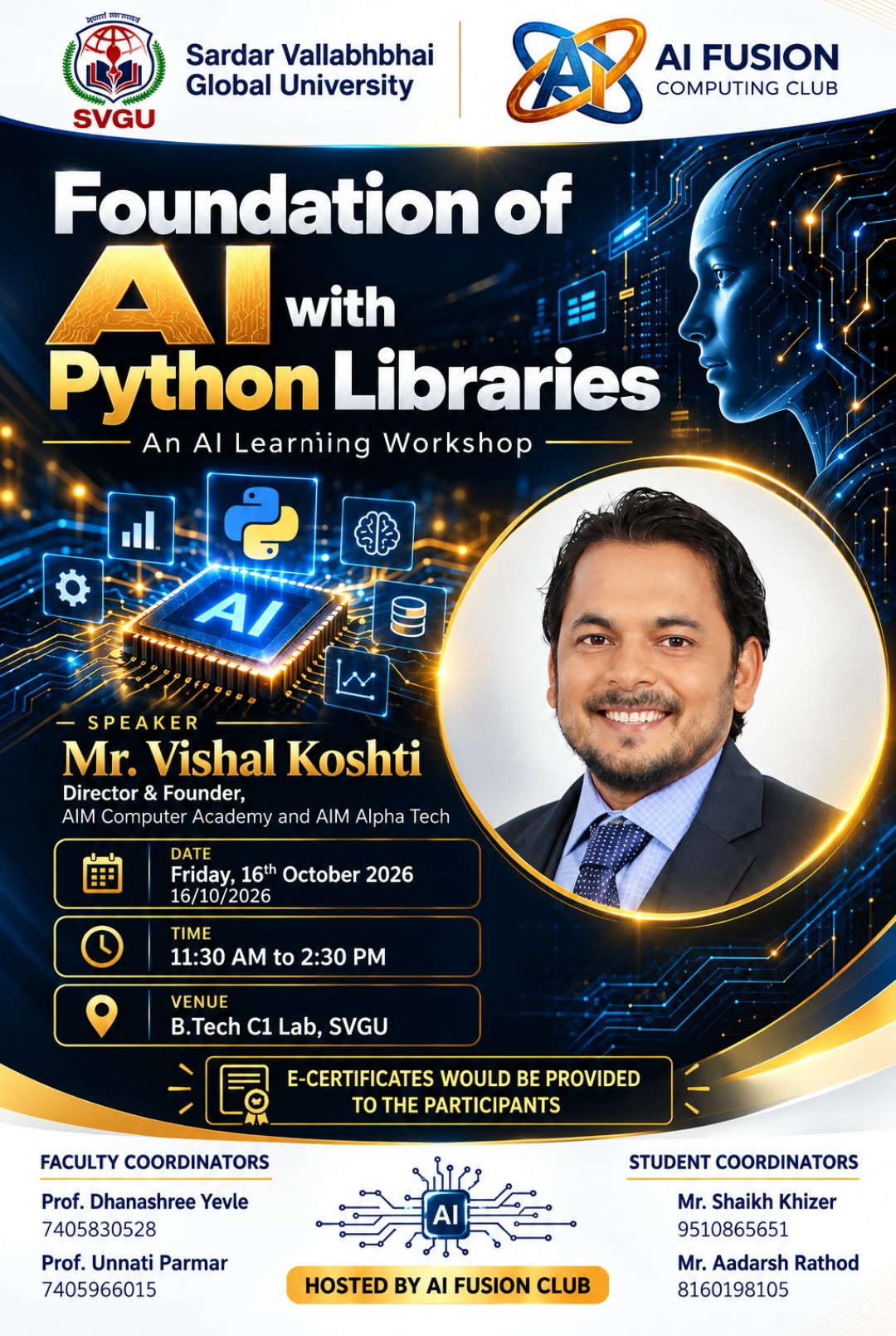 Workshop on “Foundation of AI with Python Libraries” by AI Fusion Computing Club — photo 4