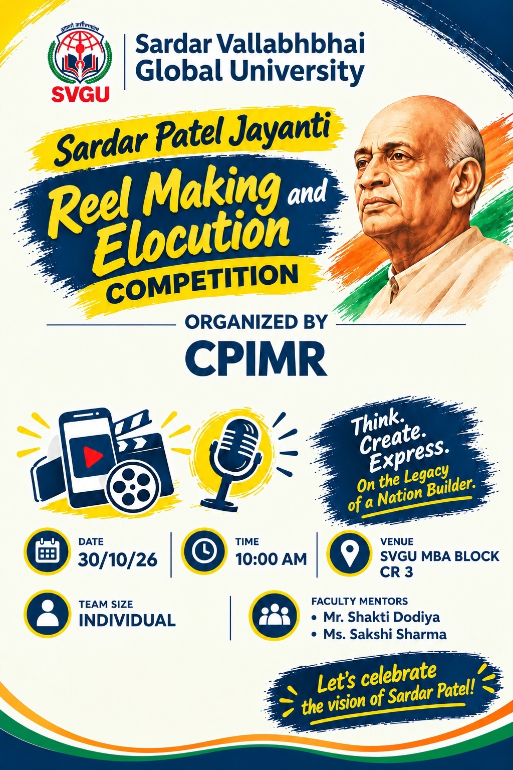 Sardar Patel Jayanti – Reel-Making and Elocution Competitions — photo 1